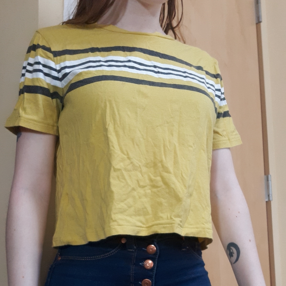 Stella Tweed- Shortsleeve Cropped Top